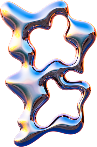 3D Chrome Letter B
